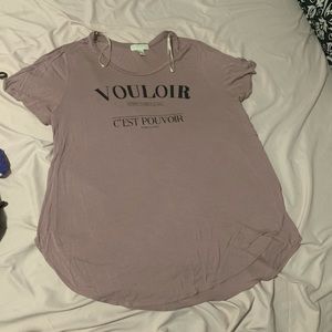 H&M size 2x cute top with slots in side